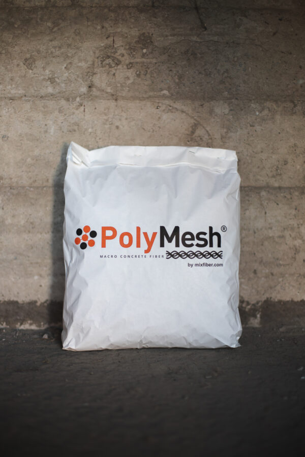 PolyMesh 54 mm Macrofibră structurală pentru armarea betonului în loc de armătură, 1 kg/pachet