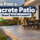 Concrete patio without steel reinforcement next to a modern family home – 2026 guide