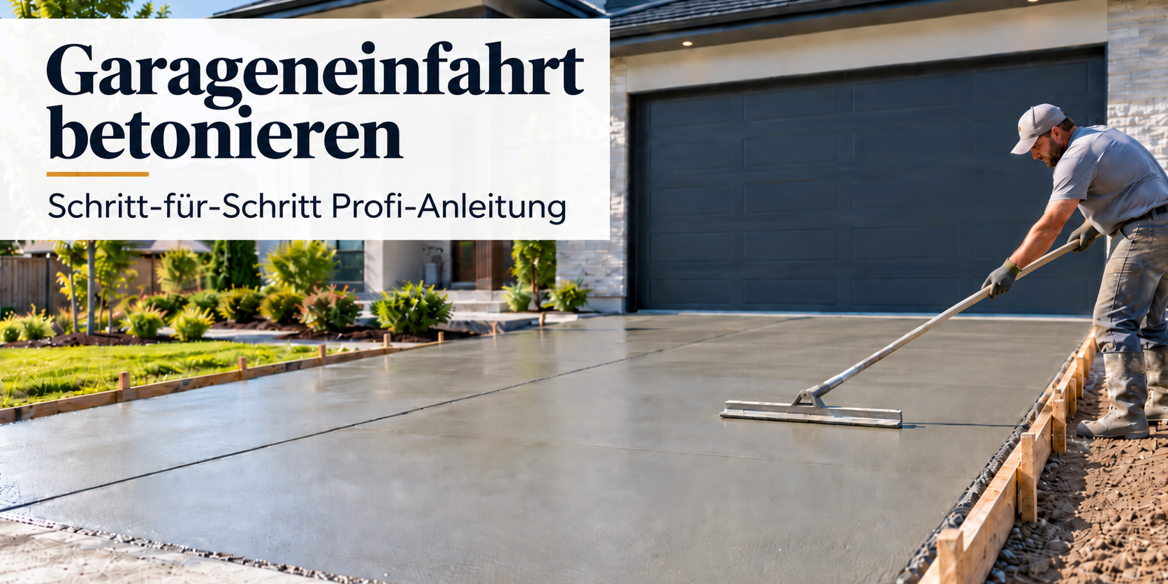 Garageneinfahrt betonieren – Schritt-für-Schritt Profi-Anleitung
